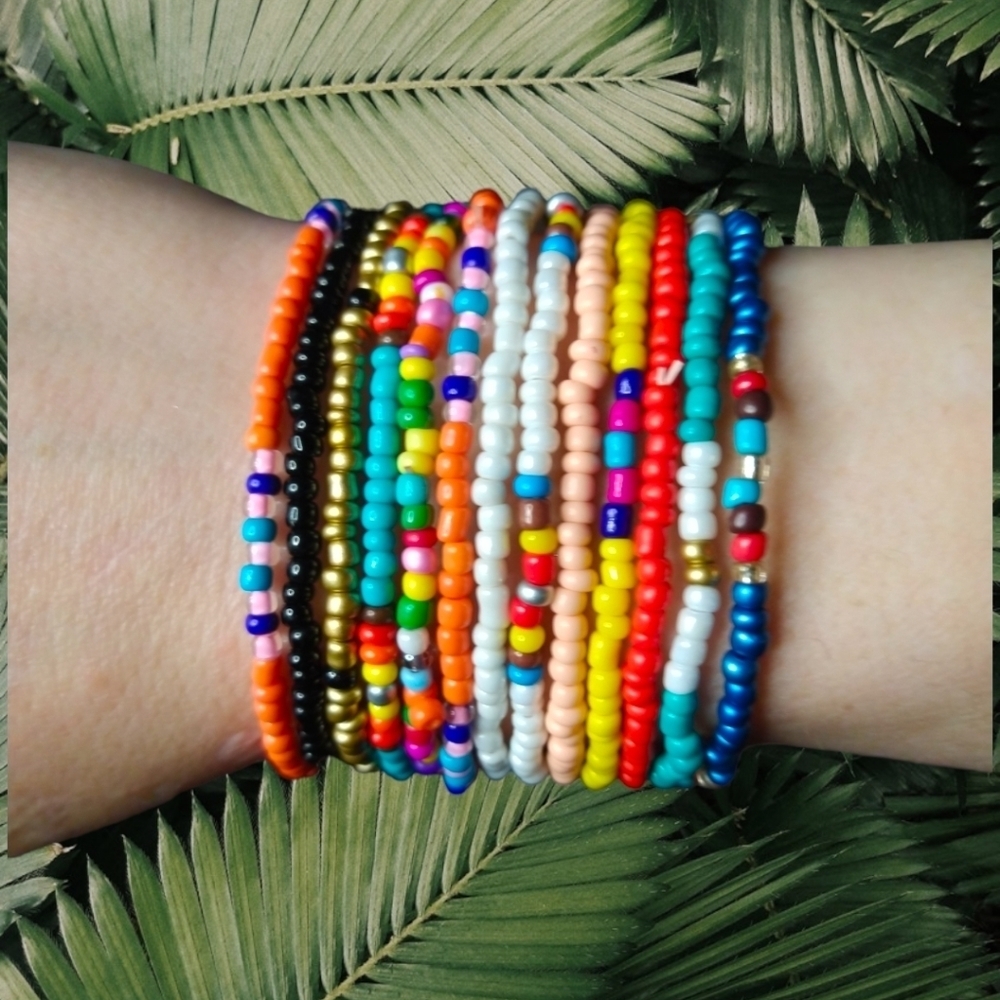 Stacked Bohemian Beaded Bracelets